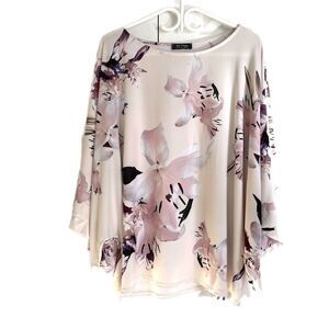 Mr May Floral Pullover Top XL Mauve